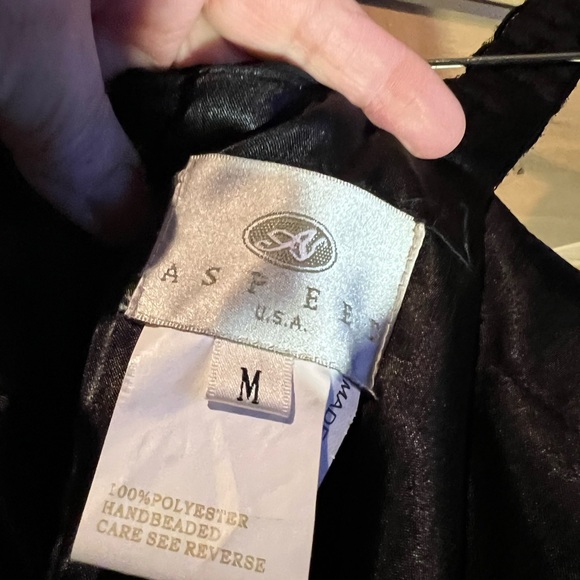 Aspeed black sparkly evening cocktail dress size medium - Picture 2 of 7